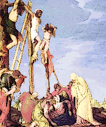Jesus being crucified