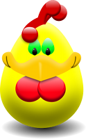 An egg-shaped Easter hen