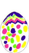 A boy hatching from an Easter egg