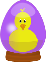 A chick in a glass egg